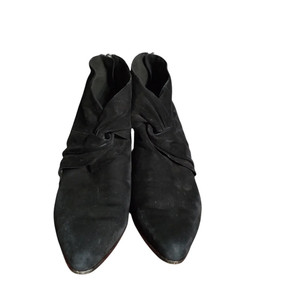 Eileen Fisher Black Suede Ankle Boots